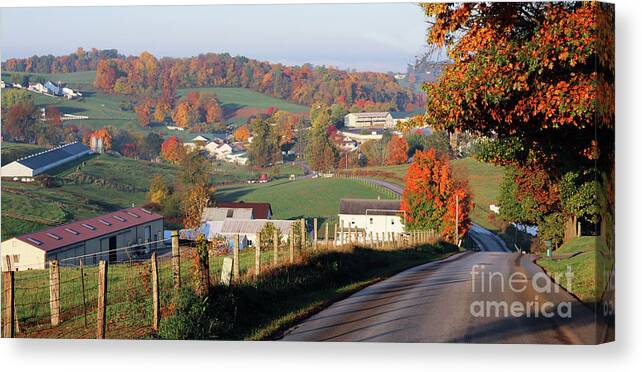 Amish Country Canvas Print featuring the photograph Fall in Amish Country 5795 by Jack Schultz