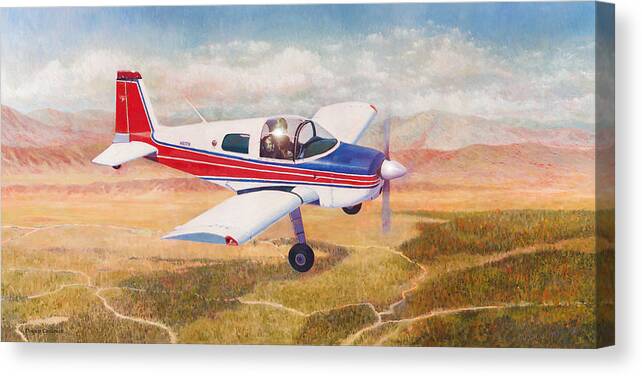 Aviation Art Canvas Print featuring the painting Grumman 1AA-1B by Douglas Castleman