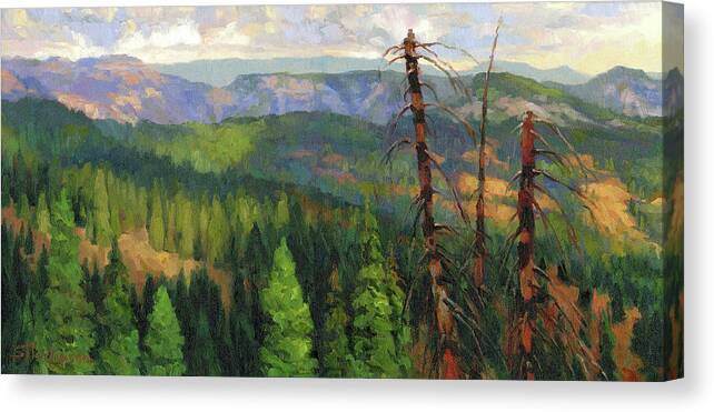 Wilderness Canvas Print featuring the painting Ladycamp by Steve Henderson