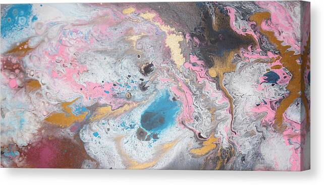 Liquid Nebula No 2 By I Asar Canvas Print featuring the painting Liquid Nebula No 2 by Celestial Images