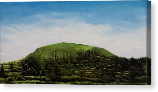 Landscape Canvas Print featuring the painting Mount Coolum by Joe Michelli