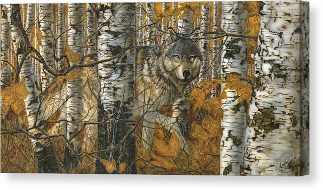 North Dakota Artist Canvas Print featuring the painting Protect Her by Wayne Pruse