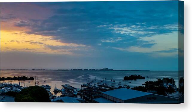 Florida Canvas Print featuring the photograph Sunrise on Biscayne Bay by Frank Mari