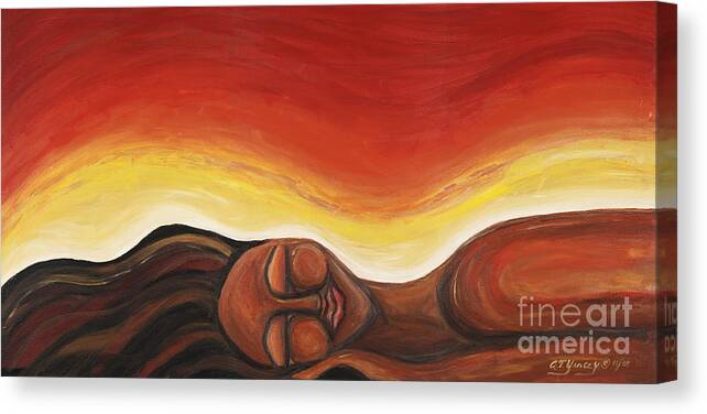 Tiffany Yancey Canvas Print featuring the painting Sunrise by Tiffany Yancey