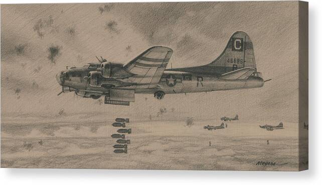 Boeing Canvas Print featuring the drawing Sweet Chariot by Wade Meyers