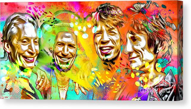 rand Ziektecijfers geroosterd brood The Rolling Stones Pop Art Painting Canvas Print / Canvas Art by Daniel  Janda - Fine Art America