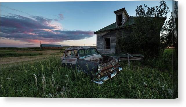 Sky Canvas Print featuring the photograph They're here by Aaron J Groen