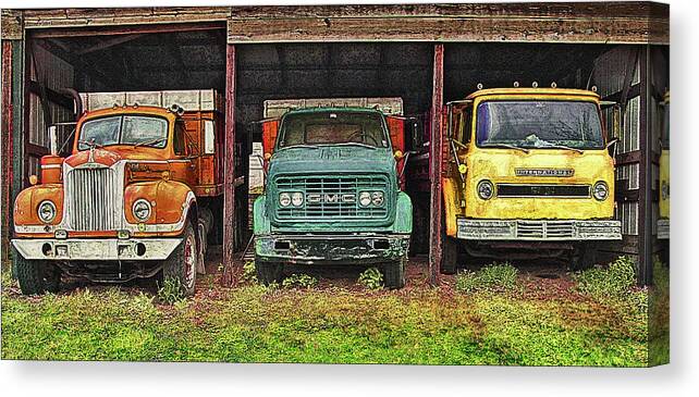Trucks Canvas Print featuring the photograph Three Amigos by John Anderson