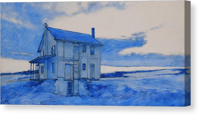 House Canvas Print featuring the painting Twilight Dreaming by Andrew Danielsen