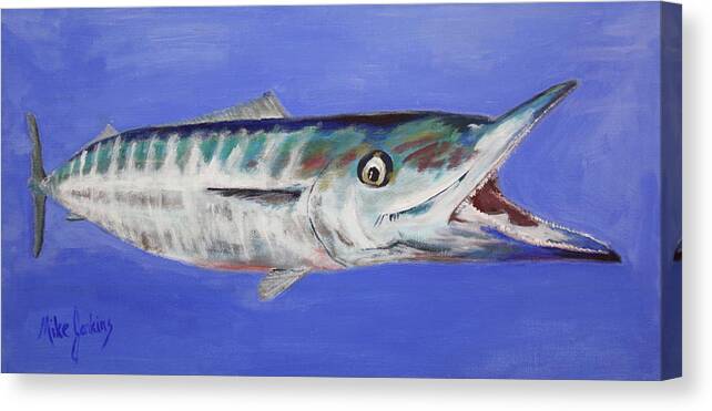 Wahoo Canvas Print featuring the painting Wahoo by Mike Jenkins