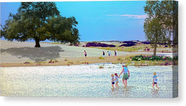 North Carolina Canvas Print featuring the photograph Waiting in the Water by Larry Mulvehill
