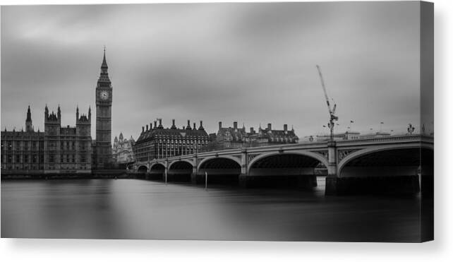 Westminster Bridge Canvas Print featuring the photograph Westminster Bridge London by Martin Newman