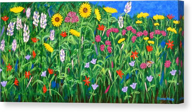 Wildflowers Painting Canvas Print featuring the painting Wildflowers by J Loren Reedy