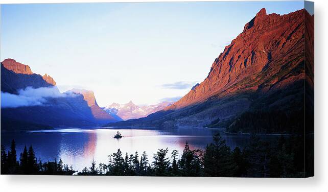 Scenics Canvas Print featuring the photograph Usa, Montana, Glacier Np, Mountains #2 by Paul Souders