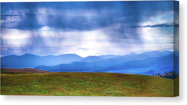 Lake Canvas Print featuring the photograph Nature And Scenes Around Flathead National Forest Montana #6 by Alex Grichenko