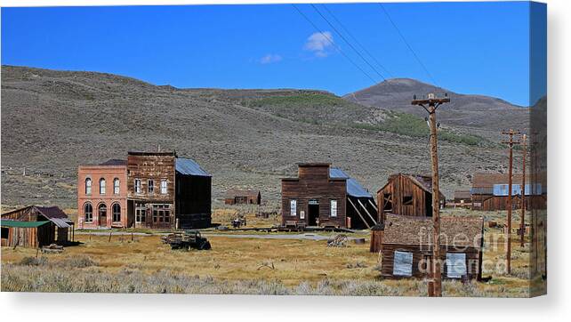 Nostalgia Canvas Print featuring the photograph Bodie Ca by Edd Lange