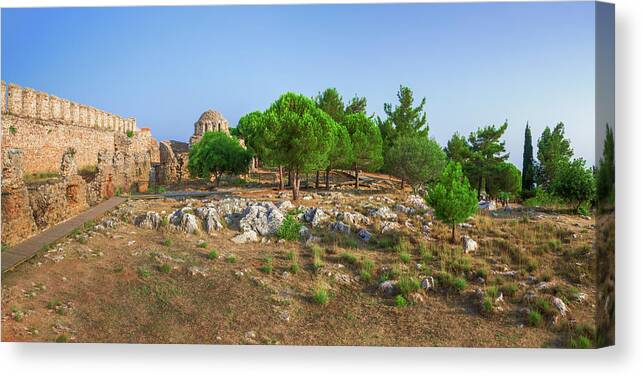Castle Canvas Print featuring the photograph Citadel of Alanya Castle by Sun Travels