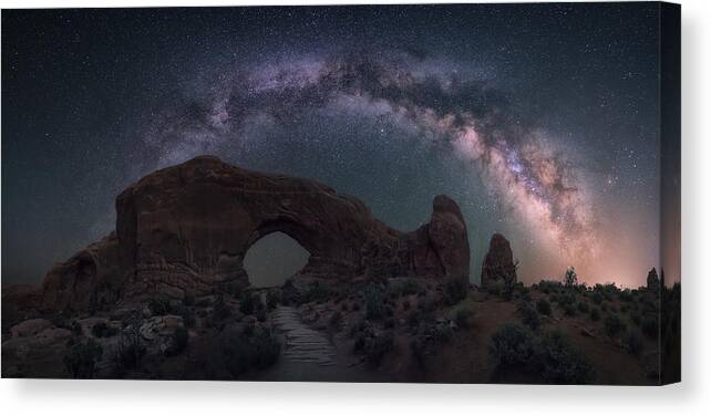 Arches Canvas Print featuring the photograph Double Arch by Carlos F. Turienzo