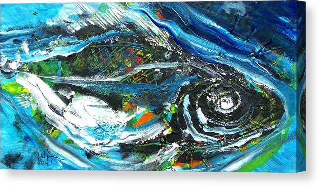 Fish Art Canvas Print featuring the painting Essence of Snook by J Vincent Scarpace