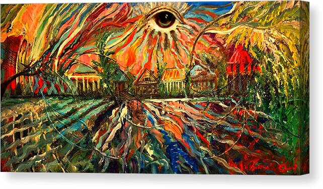 New Orleans Canvas Print featuring the painting Let Love Shine by Amzie Adams