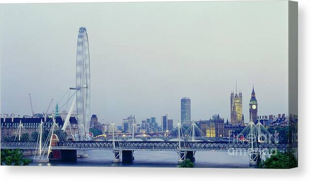 United Kingdom Canvas Print featuring the photograph London Landscape by Carlos Dominguez/science Photo Library