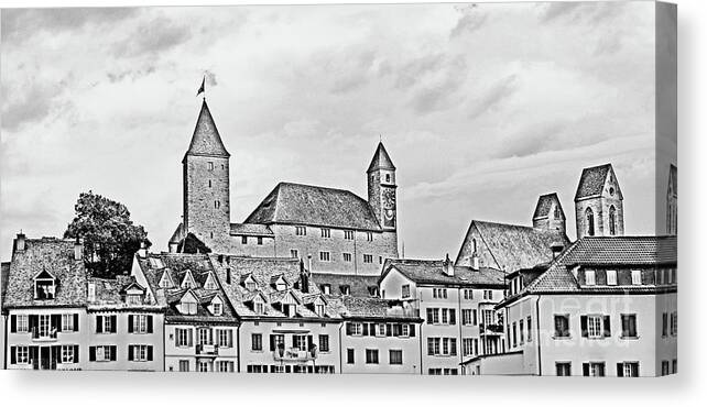 Rapperswil Canvas Print featuring the photograph Rapperswil Castle 2 by Nando Lardi