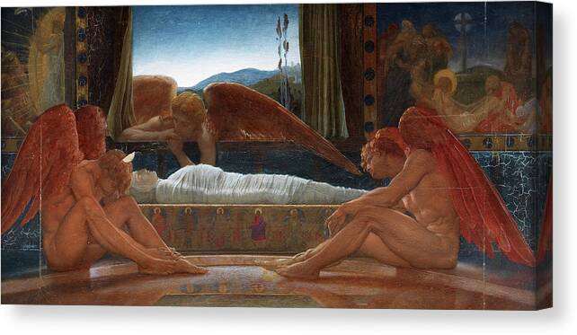 The Watchers Canvas Print featuring the painting The Watchers by Sir William Blake Richmond