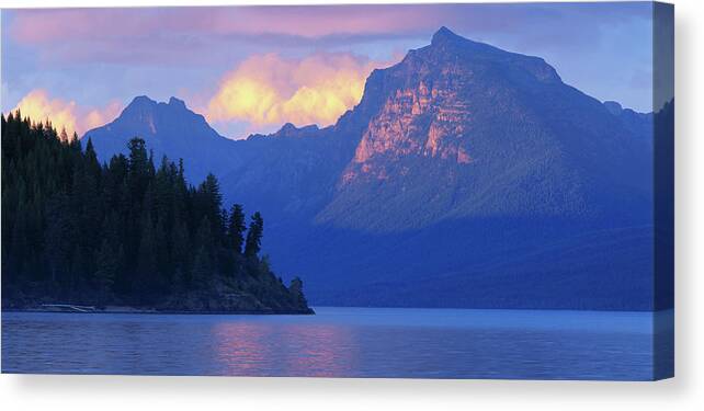 Scenics Canvas Print featuring the photograph Usa, Montana, Glacier Np, Mountains by Paul Souders