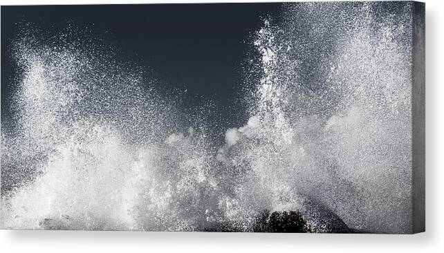 Vancouver Island Canvas Print featuring the photograph Waves Crashing On Rocks by Steven Errico