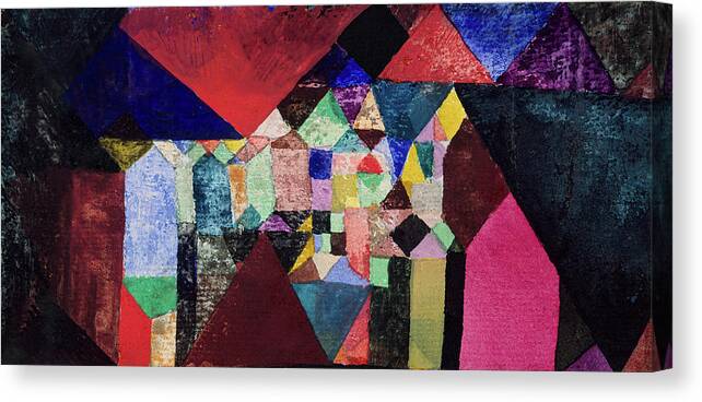 Pink Canvas Print featuring the painting Municipal Jewel #6 by Paul Klee