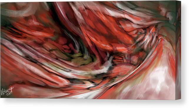 #mri Canvas Print featuring the digital art Abdominal Cavities Study 3 by Veronica Huacuja