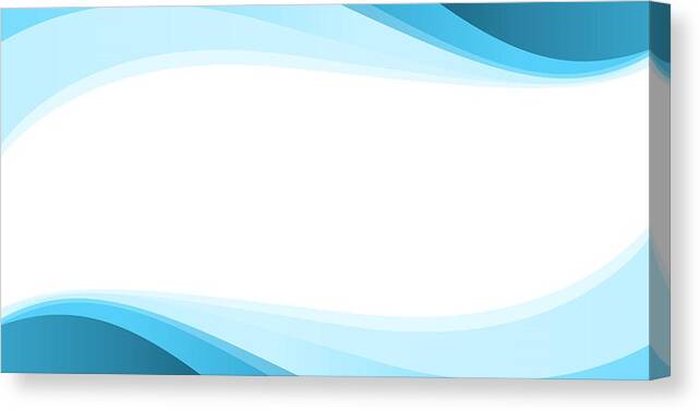 Curve Canvas Print featuring the drawing Blue Simple Abstract Background by Ali Kahfi