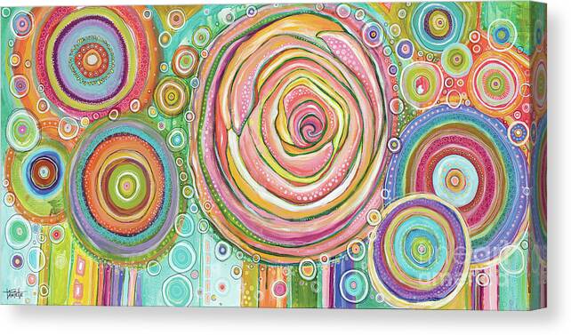 Circle Of Life Canvas Print featuring the painting Circle of Life by Tanielle Childers