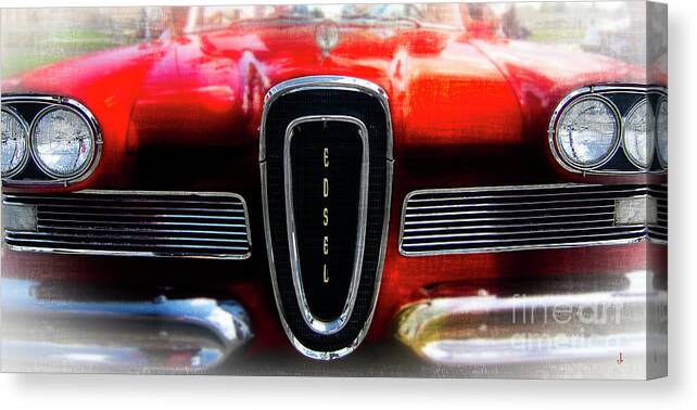 Fine Art Photography Canvas Print featuring the photograph Classic 1958 Edsel by John Strong
