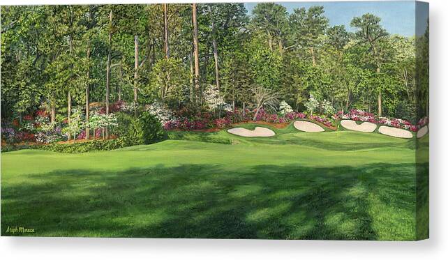 Augusta Canvas Print featuring the painting Flowering Azaleas by Steph Moraca
