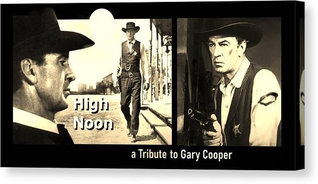Gary Cooper Canvas Print featuring the pyrography Gary Cooper by Hartmut Jager
