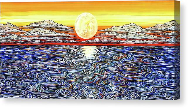 Seascape Canvas Print featuring the painting Infinite Waves by Tracy Levesque