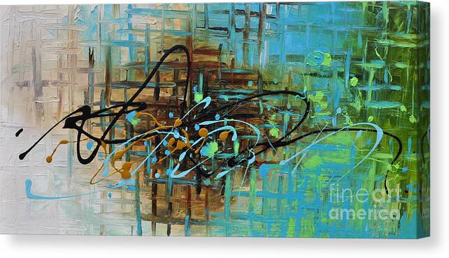 Contemporary Paintings Canvas Print featuring the painting Navigation by Preethi Mathialagan