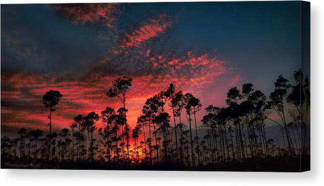 Sunset Canvas Print featuring the photograph Painted Sky by Montez Kerr