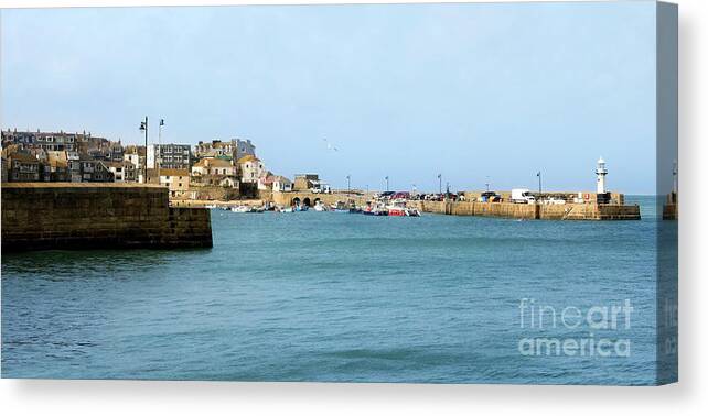 St. Ives Canvas Print featuring the photograph St Ives Harbour by Terri Waters