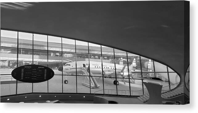 Twa Canvas Print featuring the photograph T W A Hotel Lobby 10 by Rob Hans