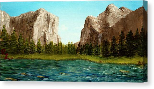 Yosemite Canvas Print featuring the painting Yosemite by Renee Logan