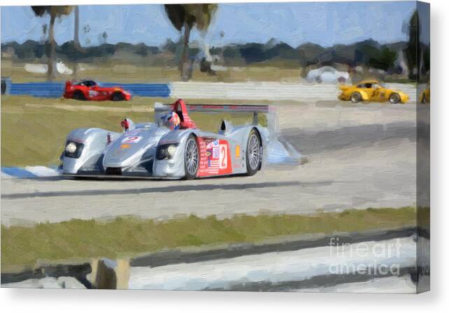 Automobile Canvas Print featuring the photograph Audi R8 LeMans Prototype by Tad Gage