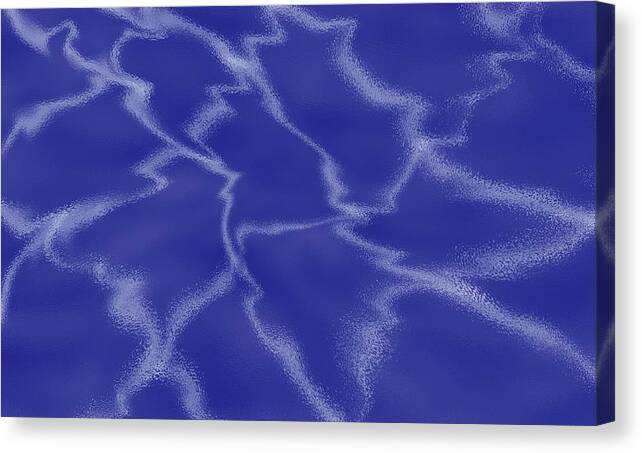Water Canvas Print featuring the digital art Ocean Blue by Saad Hasnain