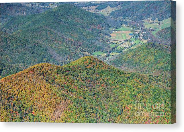 Big Ivy Canvas Print featuring the photograph Big Ivy in Barnardsville, North Carolina Aerial View by David Oppenheimer