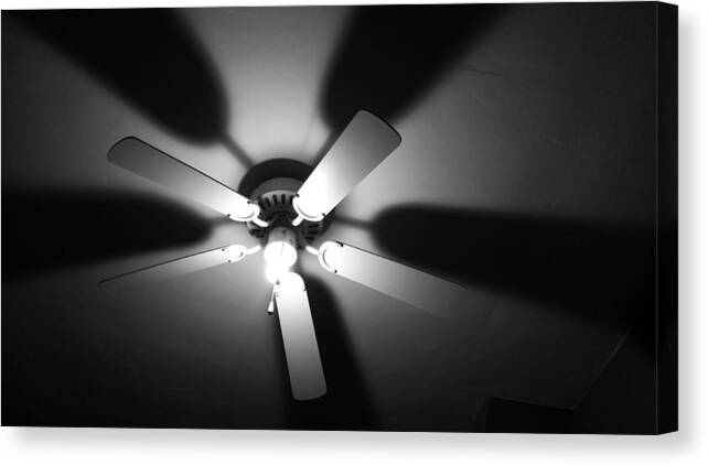 Bw Canvas Print featuring the photograph Ceiling Fan by Preston Reed