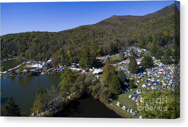 Leaf Festival Canvas Print featuring the photograph LEAF Festival Aerial by David Oppenheimer