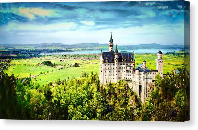 Palace Canvas Print featuring the photograph Neuschwanstein Castle by Kevin McClish