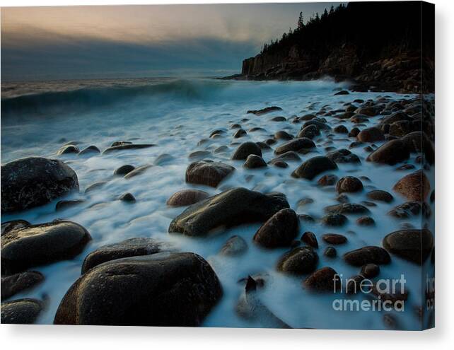 Acadia National Park Canvas Print featuring the photograph Dawn at Otter Cliff by Michael Hudson