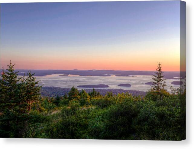 2x3 Canvas Print featuring the photograph Frenchman's Bay from Cadillac Mountain by At Lands End Photography